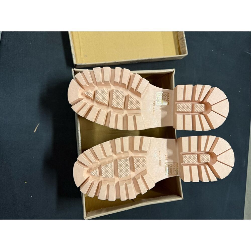 New Free People Cantaloupe Lyra Lug Sole Loafers 38.5 - Picture 5 of 6